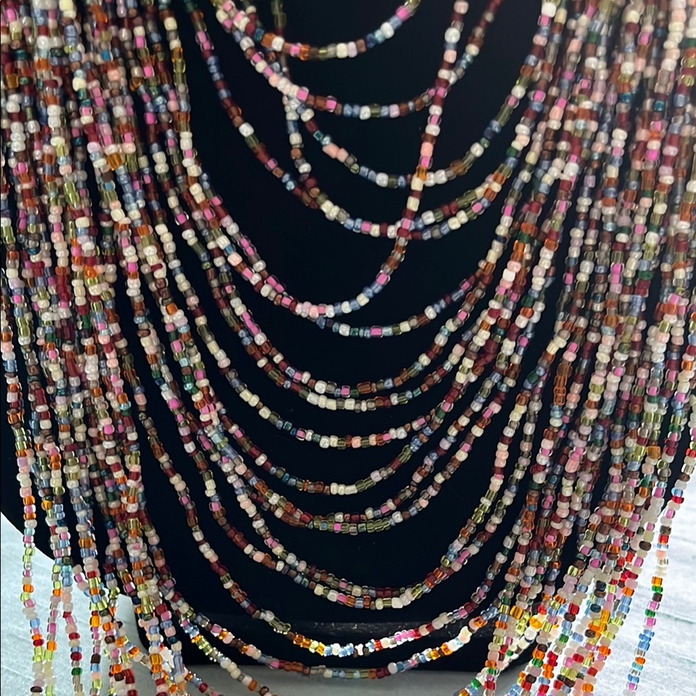 Multicolor Beaded Necklace - Picture 2 of 5